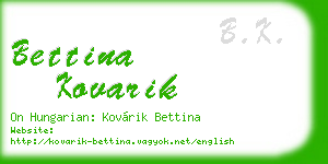 bettina kovarik business card